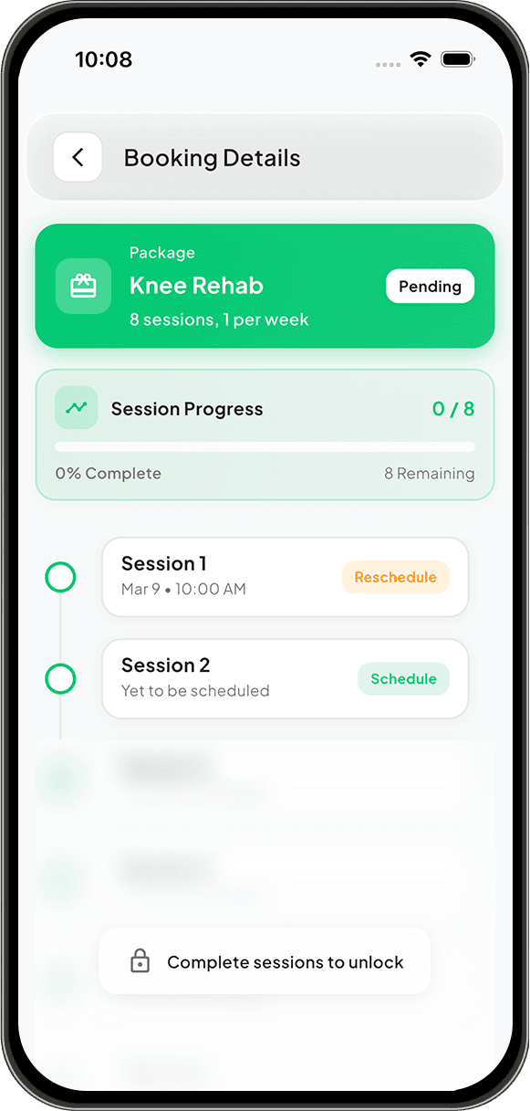 PhysioTrack app – Home